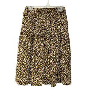 Zara Floral Print Yellow & Purple Kids Girls Skirt(Size 9 yrs)